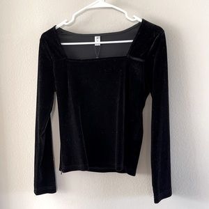 Chicwish Square Neck Velvet Sweater